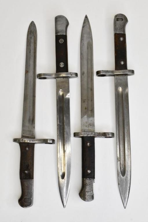 (4) Vintage Turkish M1935 Bayonets