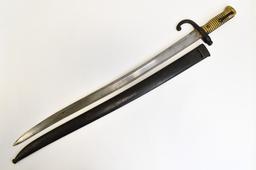 French Model 1866 Chassepot Yataghan Sword Bayonet