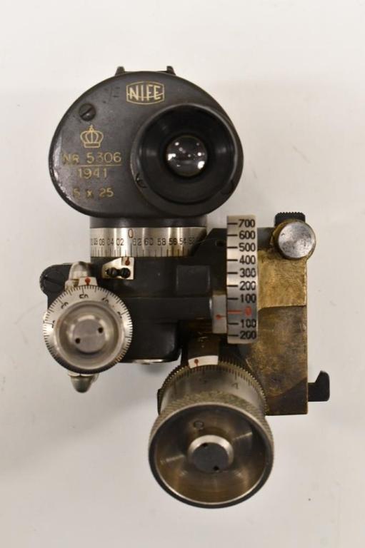 WWII Swedish Nife NR 5306 5x25 Machine Gun Sight