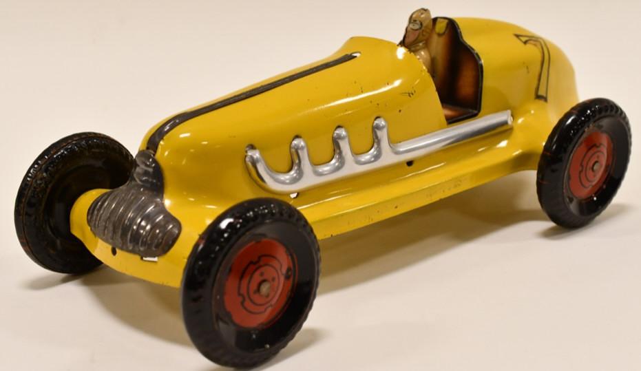 Marx Pressed Steel Race Car #4 Push Model