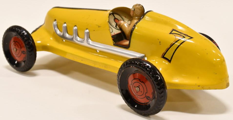 Marx Pressed Steel Race Car #4 Push Model