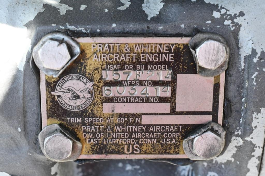 Pratt & Whitney J57 Jet Engine with Trailer