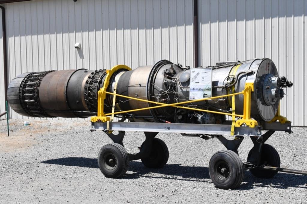 Pratt & Whitney J57 Jet Engine with Trailer