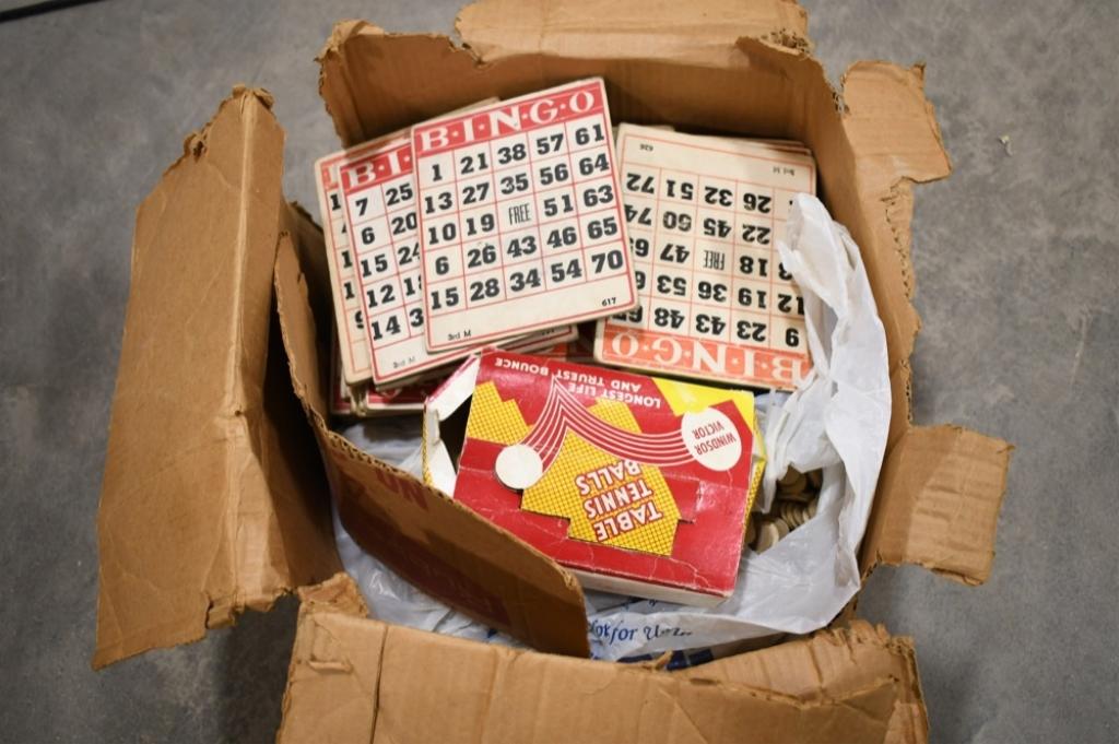 Vintage Bingo Blower Machine w Caller Board & More