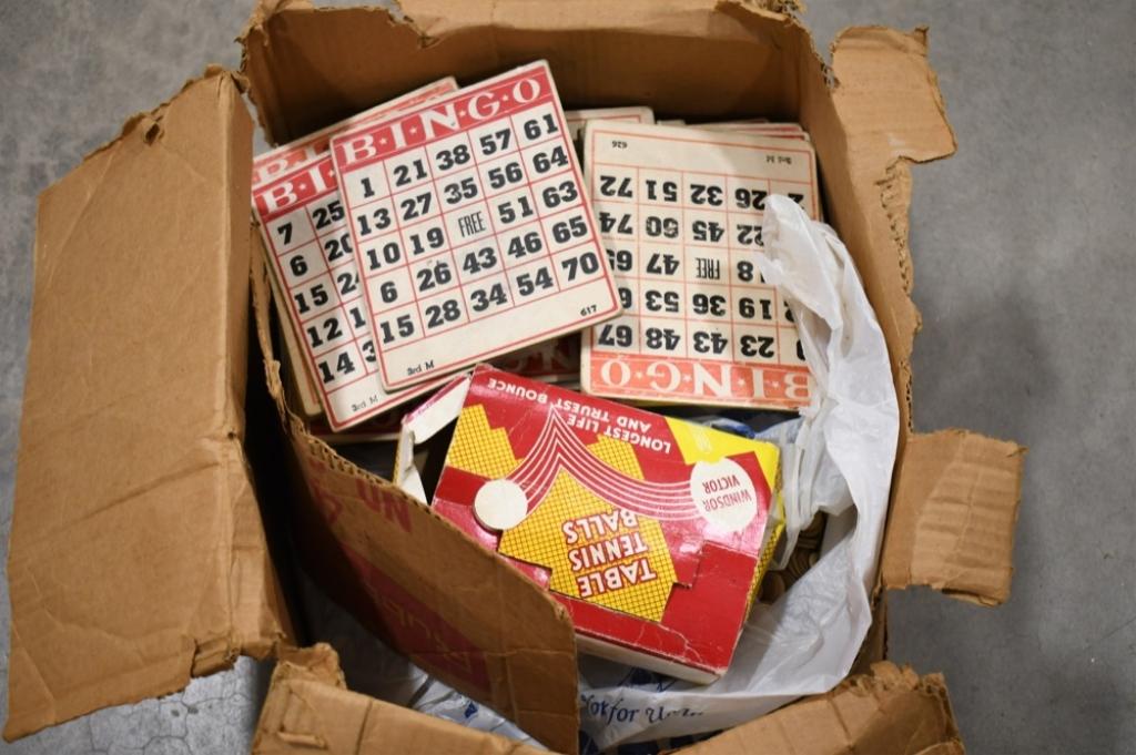 Vintage Bingo Blower Machine w Caller Board & More