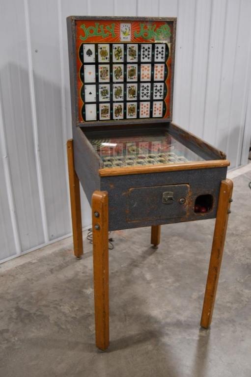 Vintage 5¢ Williams Jolly Joker Coin-Op Poker Game