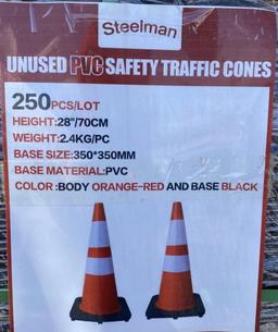 New 250 Steelman PVC Safety Traffic Cones