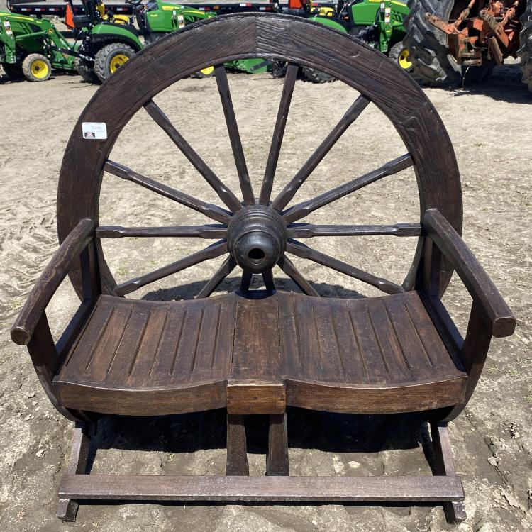 New Wooden Wagon Wheel Bench