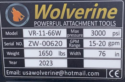 2023 Wolverine 66" Vibratory Roller