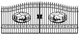 20' Bi-Parting Wrought Iron Gate