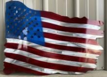 29"x21" Metal American Flag Sign