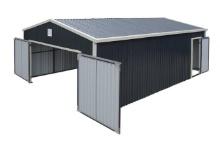 TMG 16’x24’ Garage Metal Shed w/ 12’ Swing