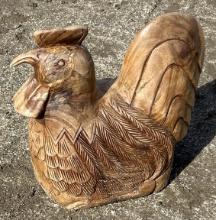 Wooden Carved Chicken Statue