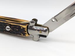 Very Large Unmarked Stiletto Switchblade Knife