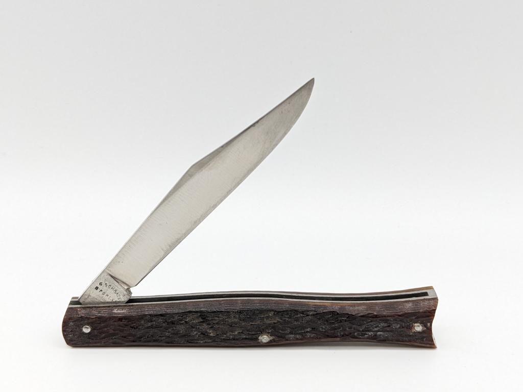 Schrade Presto Jig Bone Fishtail Switchblade