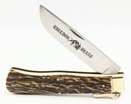 Bulldog Brand Solingen Stag Lockback Folding Knife