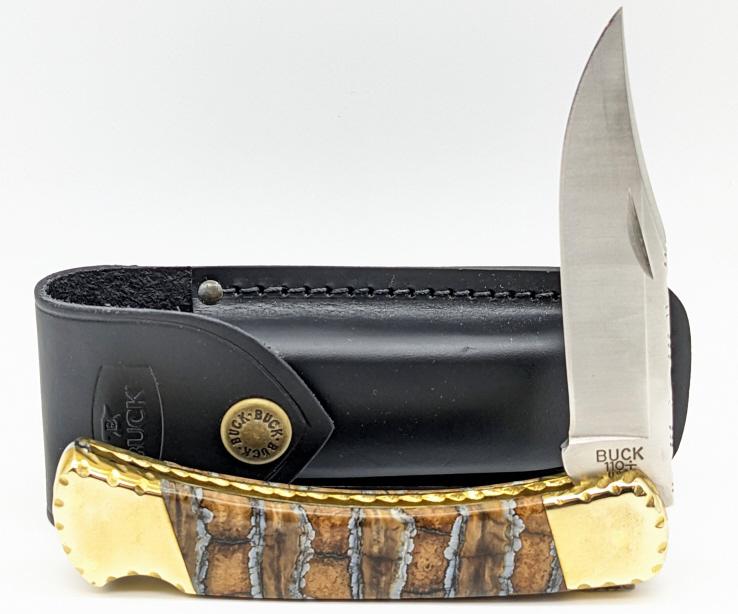 Buck 110 Dyed Mammoth Tooth Lockback Knife