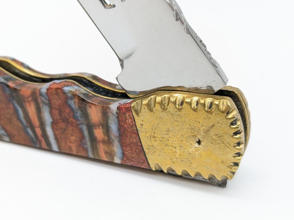 Custom Mike Newland Mammoth Tooth Lockback Knife