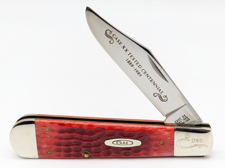 Ltd 1989 Case XX 100th Anni Red Bone Barlow Knife