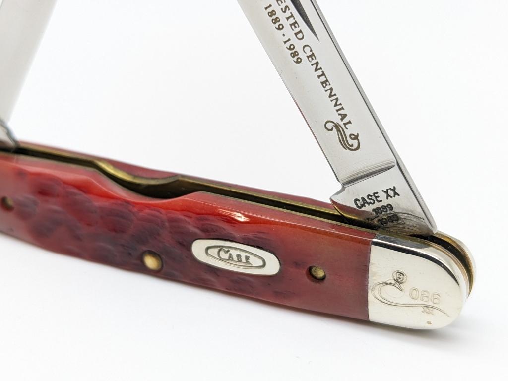 Ltd 1989 Case XX Anni Red Bone Pen Senator Knife