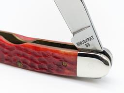 Ltd 1989 Case XX 100th Anni Red Bone Muskrat Knife