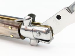 Italian Horn Handle Kriss Stiletto Switchblade