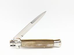 Italian Horn Handle Stiletto Switchblade