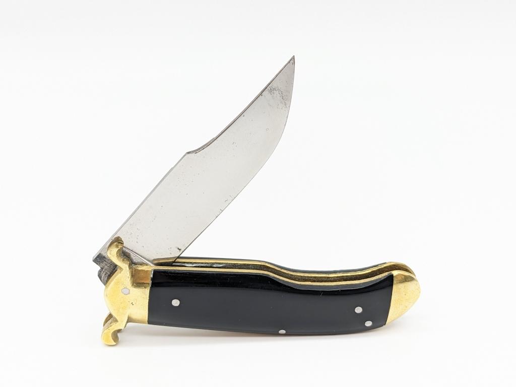 Unmarked Clip Point Leverlock Switchblade Knife