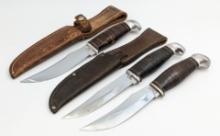 Vtg Case XX Fixed Blade Hunting & Skinning Knives