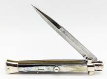 Inter Italian Horn Handle Stiletto Switchblade