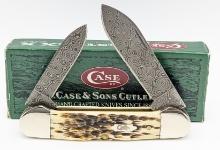 2006 Case XX Burnt Bone Damascus Canoe Knife 62131