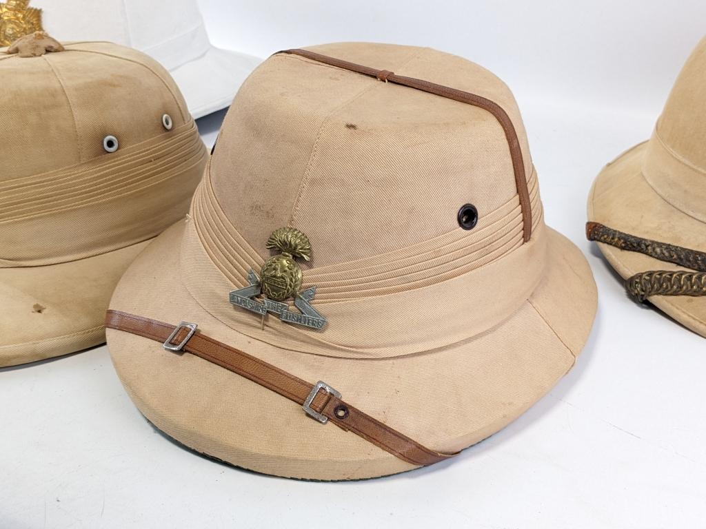 (4) British & Egyptian Pith Helmets