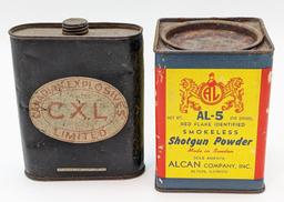 (2) Canadian Explosive & Alcan Company Gun Tins