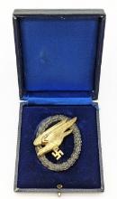 WW2 German Luftwaffe Parachuters Badge w/ Case