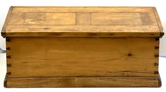 Antique Pine Tool / Shipping Trunk Chest