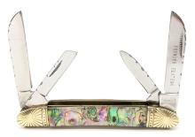 Bear & Bull Faux Abalone Congress Pocket Knife