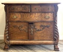 Antique Tiger Oak Buffet