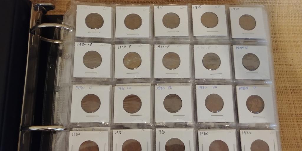 Lot of 486 (1930-1939) Lincoln Wheat Cents