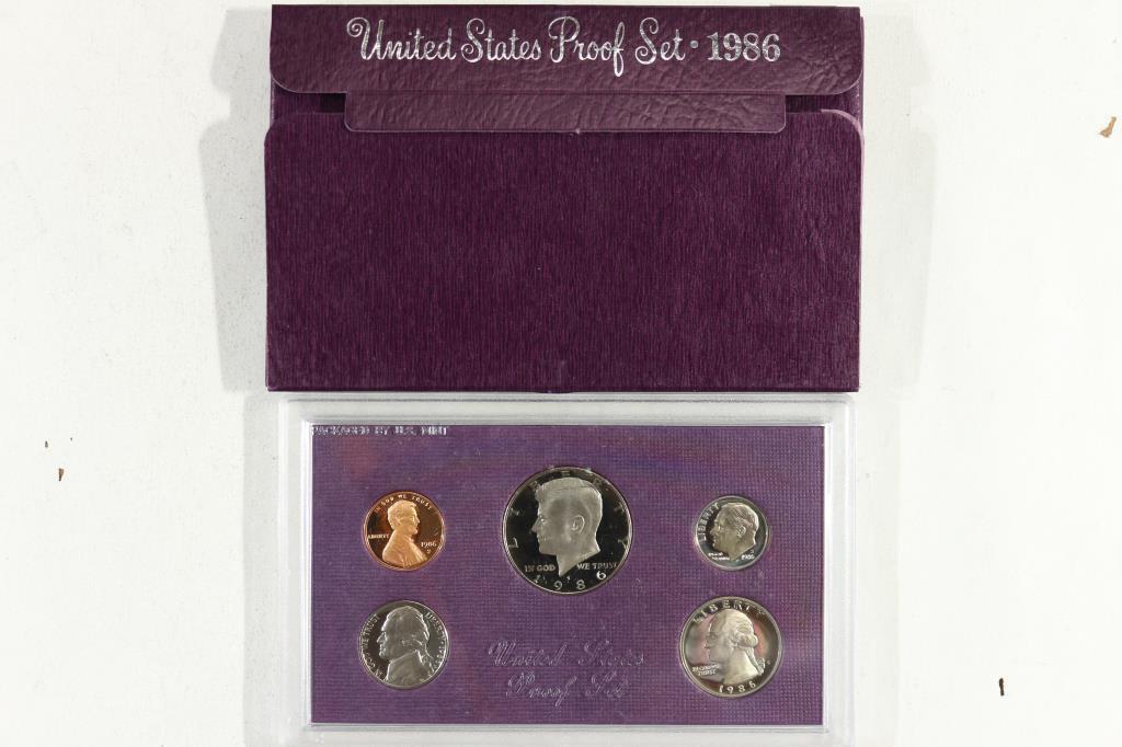 1986 US PROOF SET (WITH BOX)