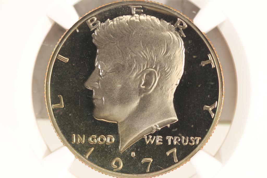 1977-S KENNEDY HALF DOLLAR NGC PF69 ULTRA CAMEO