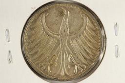 1970-G GERMAN SILVER 5 MARK