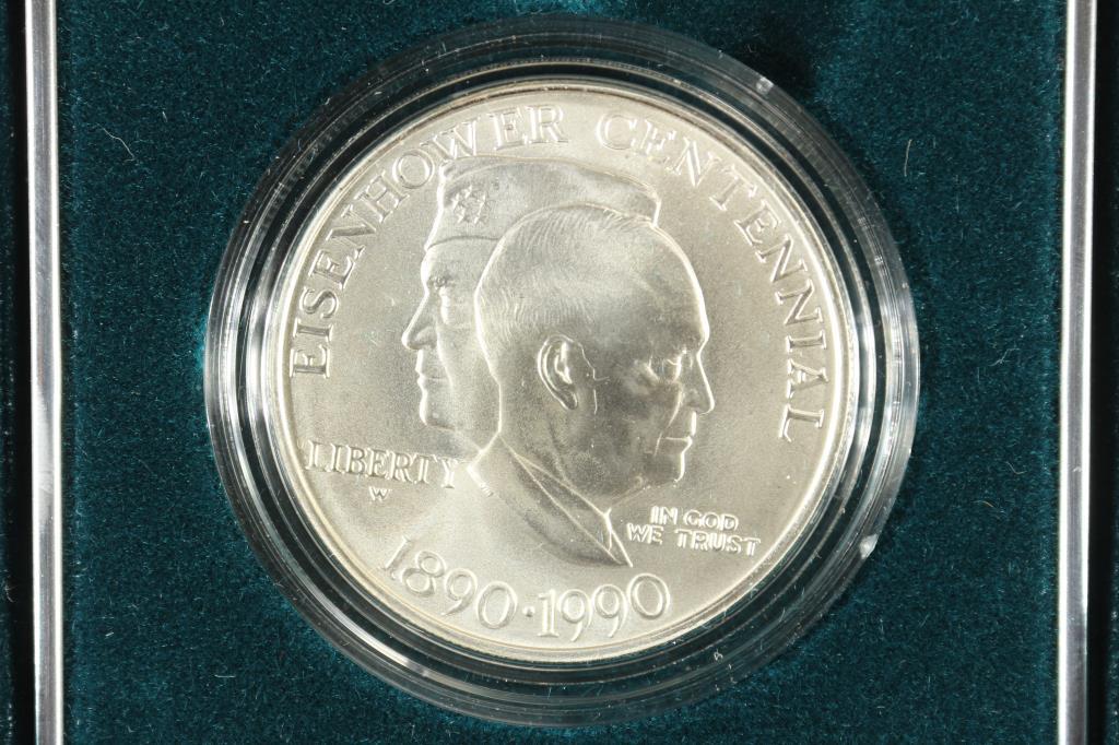 1990-W EISENHOWER CENTENNIAL UNC SILVER DOLLAR