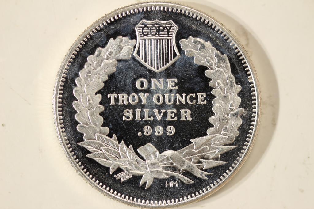 1 TROY OZ .999 FINE SILVER PROOF ROUND