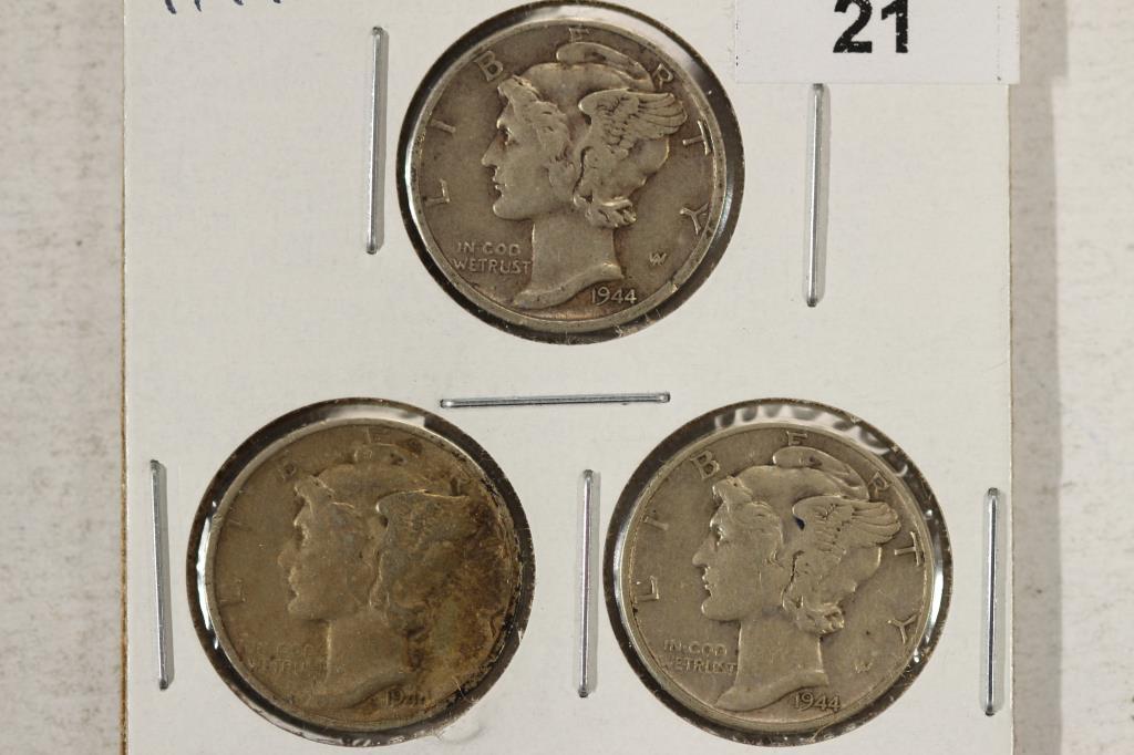 1944-P/D/S MERCURY DIMES