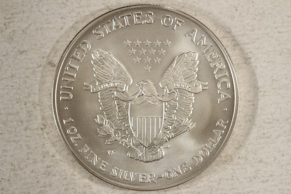 2007-W BURNISHED AMERICAN SILVER EAGLE