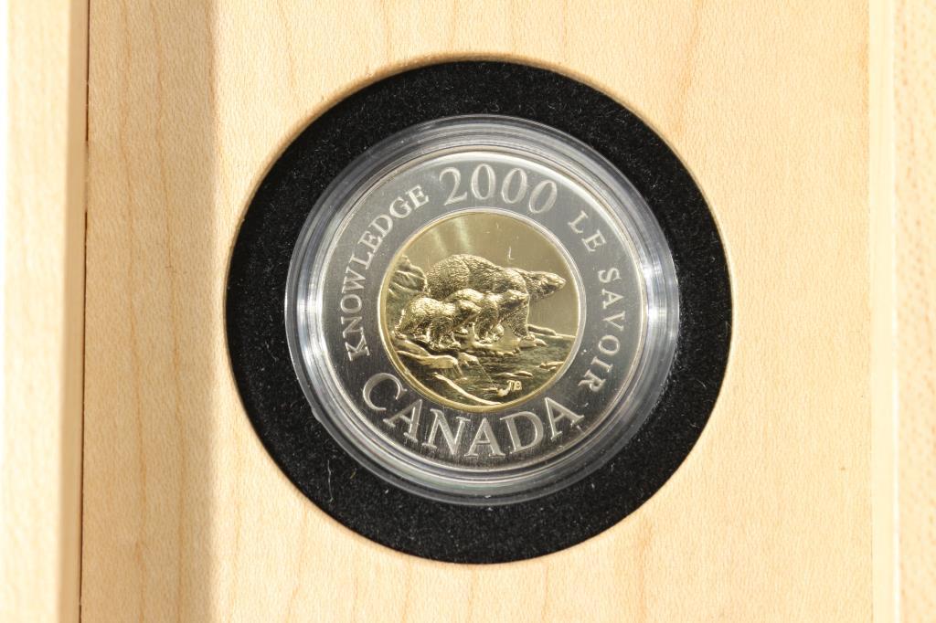 2000 CANADA $2 KNOWLEDGE SPECIMEN COIN IN MAPLE
