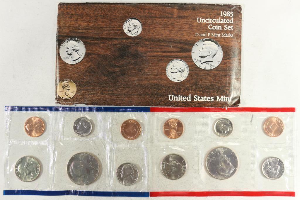 1985 US MINT SET (UNC) P/D (WITH ENVELOPE)