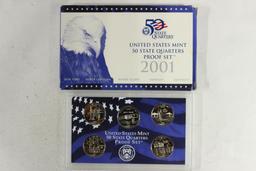 2001 US 50 STATE QUARTERS PROOF SET WITH BOX