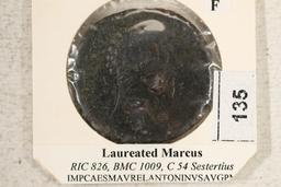 161-180 A.D. MARCUS AURELIUS ANCIENT COIN (FINE)