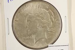 1922 PEACE SILVER DOLLAR UNC